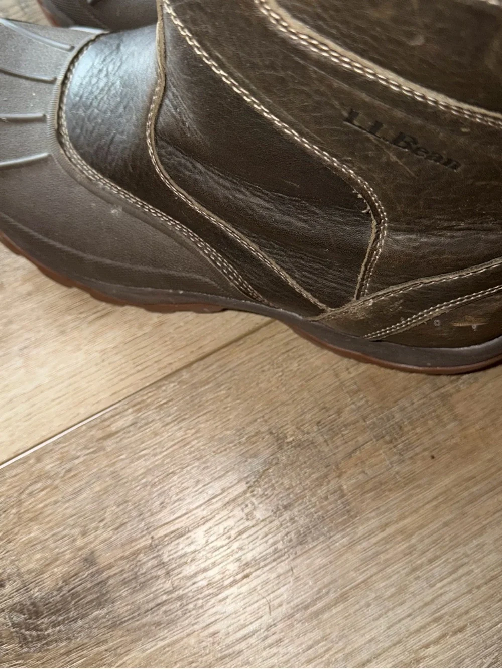 L.L. Bean Men's Brown Winter Boots - Insulated Zip Side 11.5